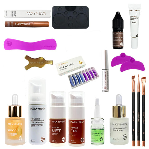 Kit completo VIP para levantamiento de pestañas y laminación de cejas