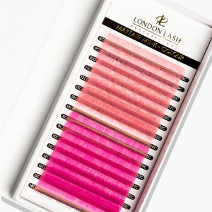 Buy pink coloured hot pink colored eyelash extensions for volume buy in canada