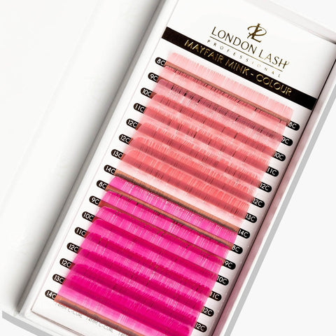 Buy pink coloured hot pink colored eyelash extensions for volume buy in canada